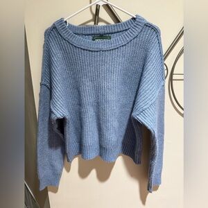 American Eagle Outfitters Sky Blue Knit Crewneck Sweater Size M
